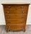 This is a beautiful antique American Federal bowfront chest of drawers with Chippendale and Hepplewhite influences, likely...