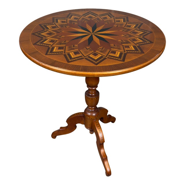 Inlaid Wood Coffee Table, 1900s For Sale