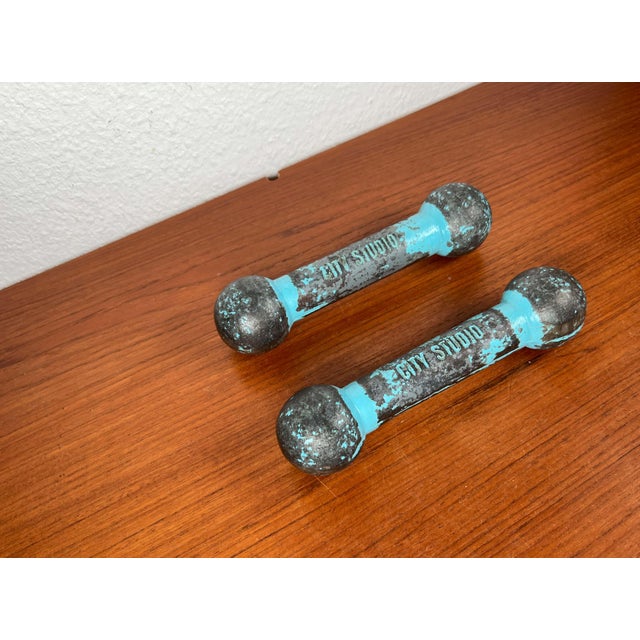 Mid-Century Modern Dumbbells, 1960s, Set of 2 For Sale - Image 11 of 12
