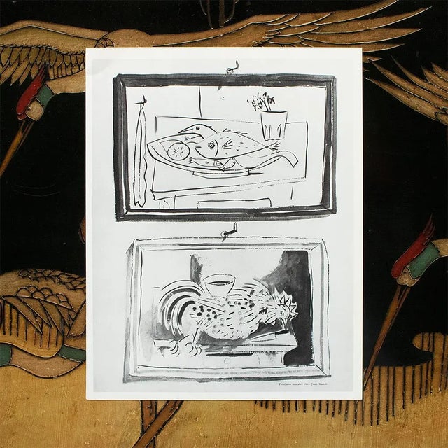 Georges Braque 1987 After Georges Braque "Cover for Verve N27/28 (1952)", Second Edition Full Color Print For Sale - Image 4 of 9