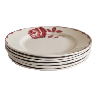 1940s French Art Deco Cafe Plates, Set 6 For Sale