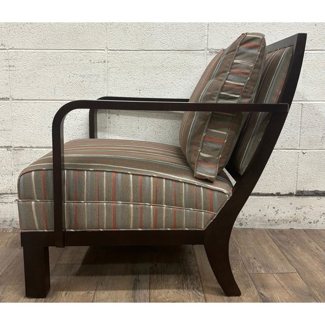 Gray Hickory Chair Art Deco Style Accent Chair Club Chair Lounge Chair Armchair For Sale - Image 8 of 10
