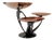 Contemporary Stainless Steel Black Rose Gold Tiered Serving Stand For Sale