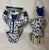 Ceramic Mid-20th Century Chinese Hand-Painted Porcelain Court Figures – Pair For Sale - Image 7 of 12