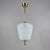 Satin Striped Glass and Brass Pendants, Sweden, 1950s, Set of 2 For Sale - Image 4 of 17