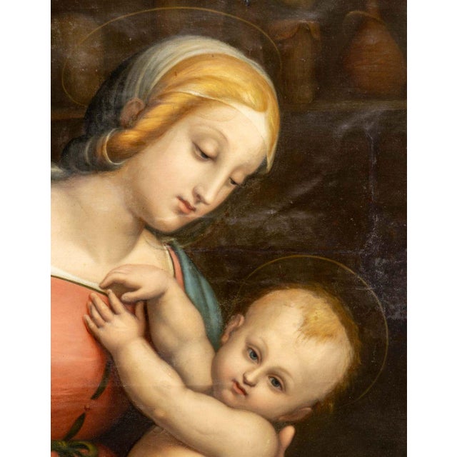 Renaissance After Raphael "Orleans Madonna" Oil on Canvas For Sale - Image 3 of 10