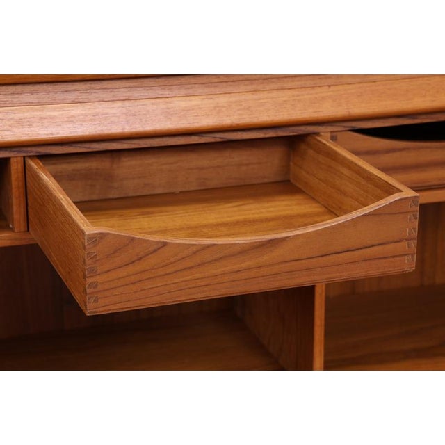 Mid-Century Danish Secretary in Teak by Bernhard Petersen For Sale - Image 12 of 18