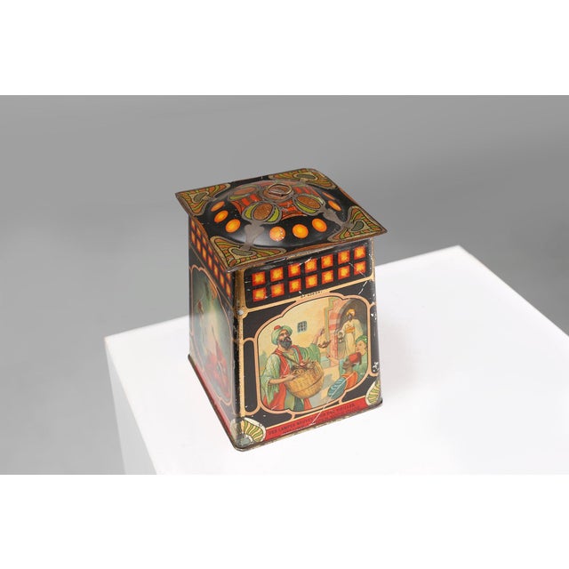 Antique Art Nouveau Tin Box by De Beuckerlaer, 1890s For Sale - Image 8 of 10