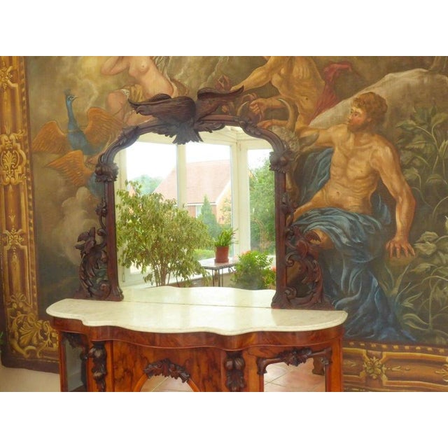 Antique Early 19th Century Carved Walnut and Marble Chiffonier, 1830 For Sale - Image 18 of 18