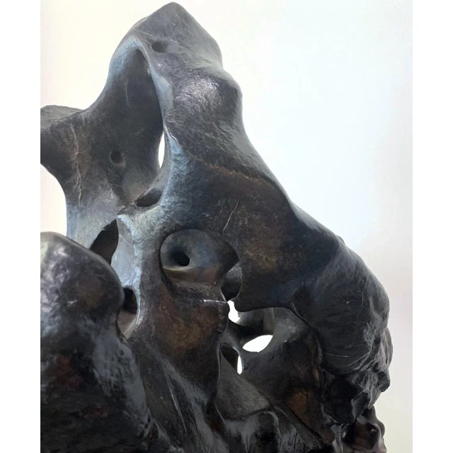 Large Chinese Lingbi Scholar Stone on Stand For Sale In Atlanta - Image 6 of 13