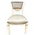Art Deco Set of Six 1930s Gilt Wood Dining Chairs in Gray Leather by Danny Cannon Custom Upholstery For Sale - Image 3 of 6