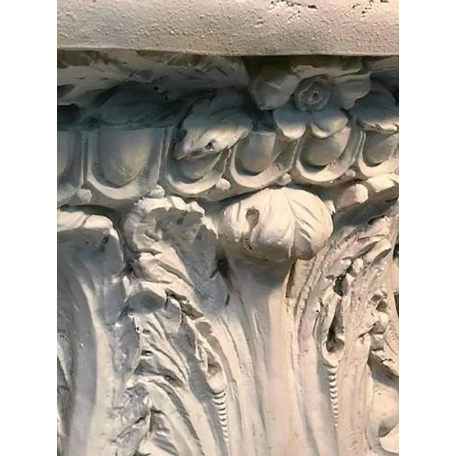 Late 20th Century Modern Neoclassical White Column Form Console Table For Sale - Image 5 of 9