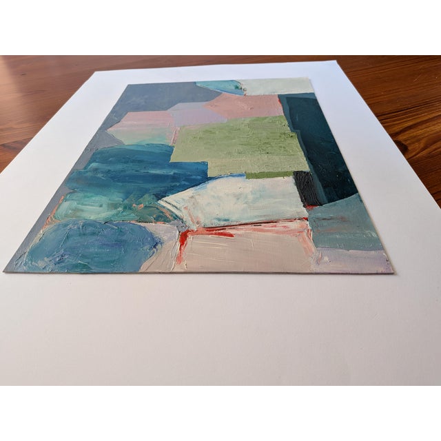 Oil on primed linen panel fishing village 16"W x 12"H x 1/16" D Signed On Reverse 2026