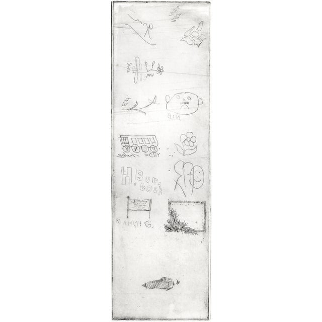1990s 1993 Triptych Etching in the Manner of Jean-Michel Basquiat For Sale - Image 5 of 7