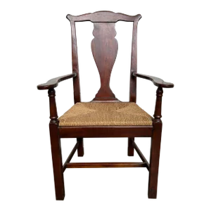 1950s Theodore Alexander Castle Bromwich Armchair With Rush Seat