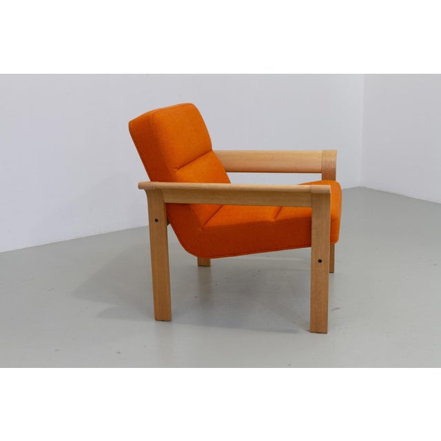 Mid-Century Modern Danish Orange Oak Botium Lounge Chair from Magnus Olesen, 1970s For Sale - Image 3 of 18
