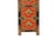 Wood Tibetan Style Red Flower Graphic Slim Narrow 6 Drawers Storage Cabinet For Sale - Image 7 of 11