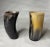 English Pair of Rustic European Horn Vases For Sale - Image 3 of 12