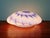 Blue and white Murano glass ceiling/wall light with silver glitter embedded in the glass, made in Italy in the 1970s....