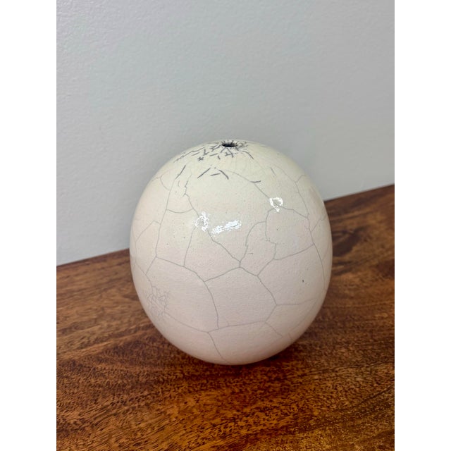 2006 American Raku Studio Pottery Sculptural White Bud Vase by Andy Smith For Sale - Image 10 of 10