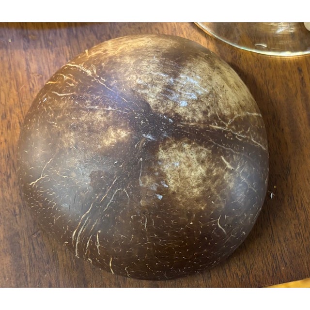 Mid 20th Century Mid Century Enamel Covered Cocoanut Shell Bowl For Sale - Image 5 of 5
