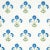 Schumacher Saranda Flower Wallpaper in Royal - Sample For Sale