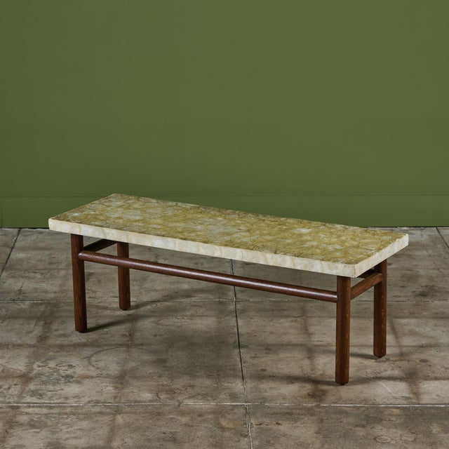 t.h Robsjohn Gibbings Capiz Shell Coffee Table for Widdicomb For Sale In Los Angeles - Image 6 of 12