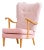 Armchair with Pink Stripes, 1950s For Sale