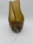 Mid Century Murano Amber Art Glass Aventurine Gold Flecks Vase Basket Handled For Sale In Dallas - Image 6 of 11