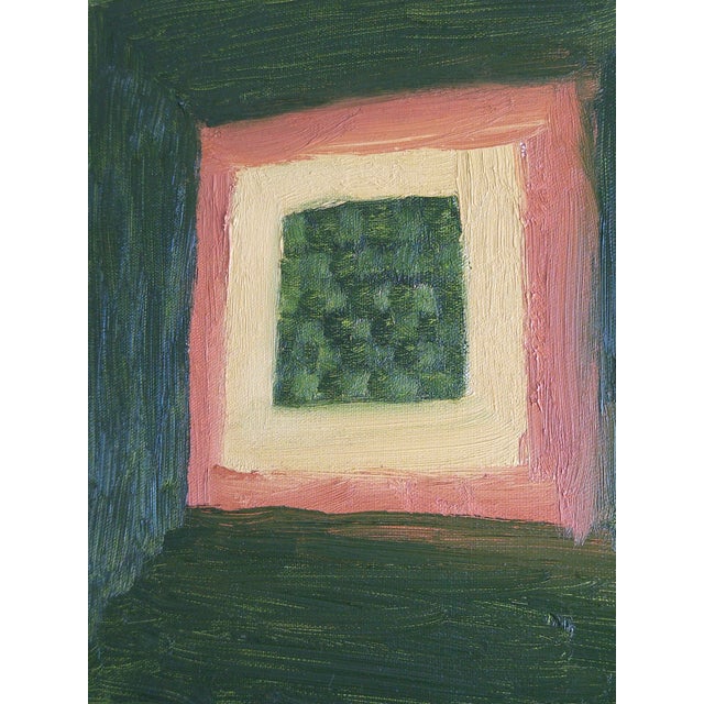 2020s Large 48” X 48” Oil Painting Titled Hall of Good Luck by Artist Brandt Leeds For Sale - Image 5 of 9