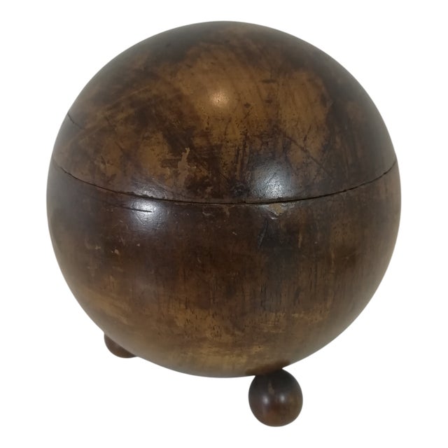 Small Art Deco Spherical Box, 1940s For Sale