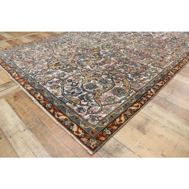 Antique Persian Tabriz Rug - 05'09 X 08'11 For Sale In Dallas - Image 6 of 9