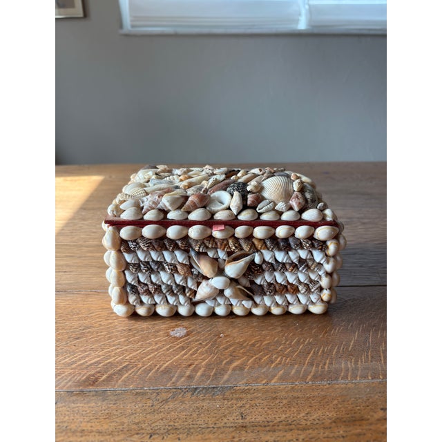 English Vintage English Shell Box For Sale - Image 3 of 8