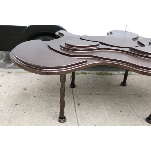 1980s Vintage Sculptural Large Display Metal Table For Sale - Image 5 of 11