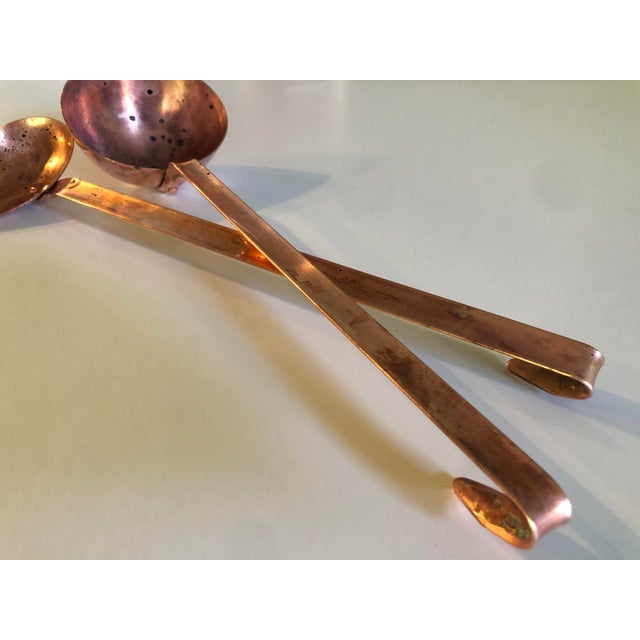 Vintage Rustic Copper Ladle Spoon--Set of 2 | Chairish
