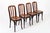 This set of four antique bentwood cafe chairs designed by Josef Hoffman and manufactured by Thonet are circa 1920. The...