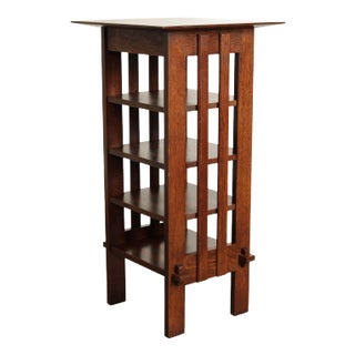 Stickley Mission Collection Oak Magazine Rack For Sale