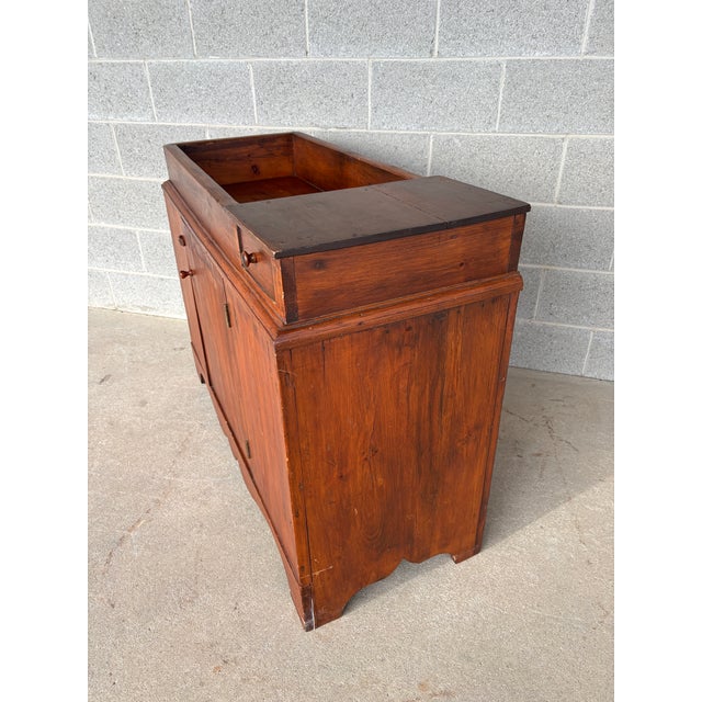 Primitive Antique Pine Dry Sink - Cupboard For Sale - Image 11 of 13