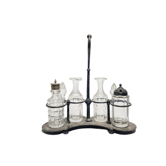 Metal Classical Cabaret for Spices from Norblin, Poland, 1890s, Set of 5 For Sale - Image 7 of 18