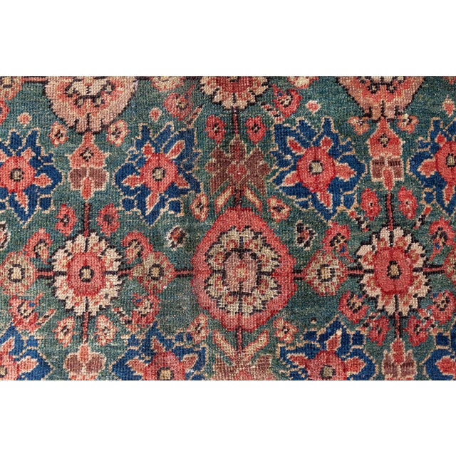 1920s Persian Sultanabad Red, Brown and Beige Handwoven Wool Rug For Sale - Image 9 of 9