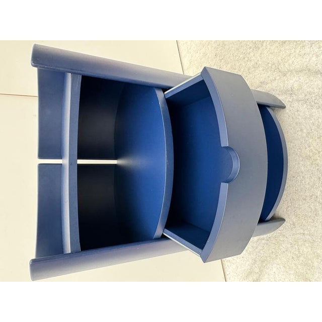 Blue GEA Model Bedside Table by Kazuhide Takahama for Gavina, 1960s For Sale - Image 8 of 15
