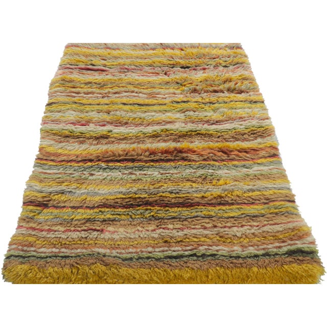 Vintage Swedish Rya Rug - 02'07 X 04'09 For Sale - Image 4 of 9