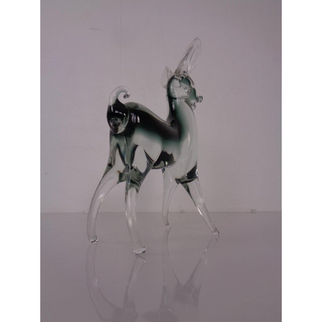 Green Large Murano Glass Deer, Italy, 1970s For Sale - Image 8 of 18