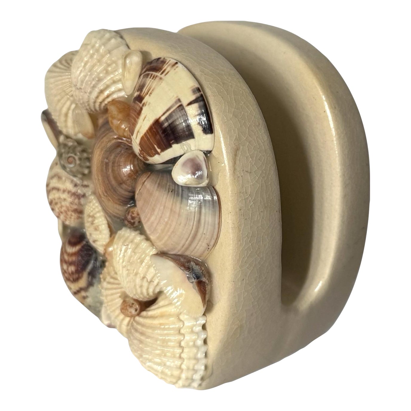 Vintage Shell Napkin Holder | Chairish