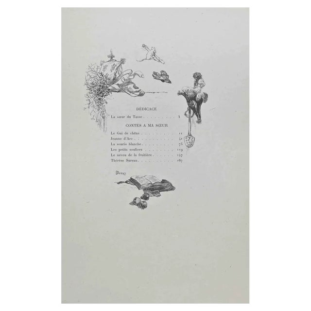 Hégésippe Moreau, Petits Contes à ma Sœur, Lithograph, 1838 For Sale