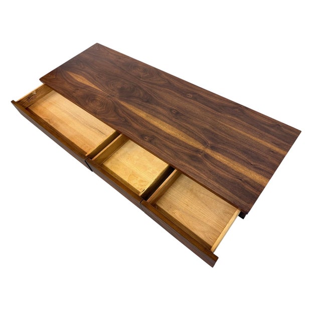 Mid-Century Modern American of Martinsville Walnut Coffee Table - Refinished! For Sale In Philadelphia - Image 6 of 8