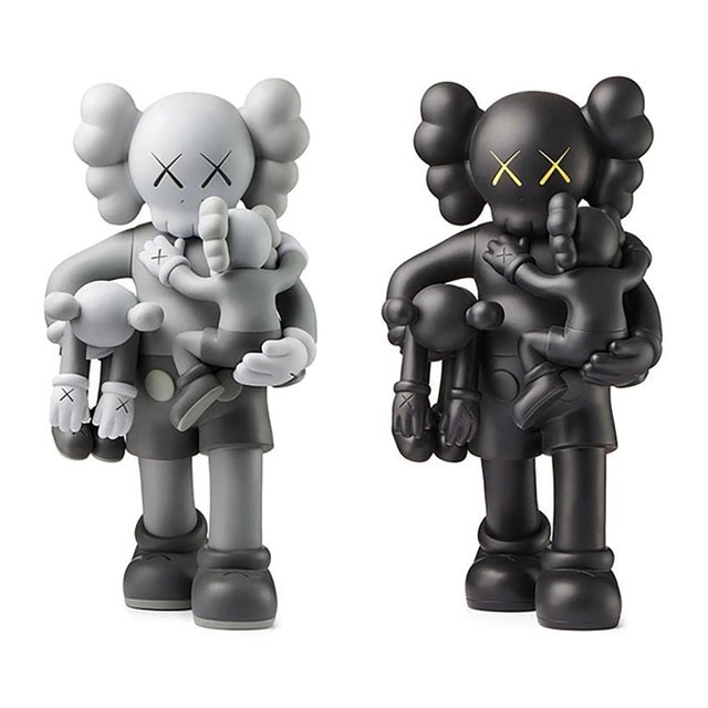 Kaws, Clean Slate, Grey and Black, 2018, Resin, Set of 2 For Sale - Image 11 of 11