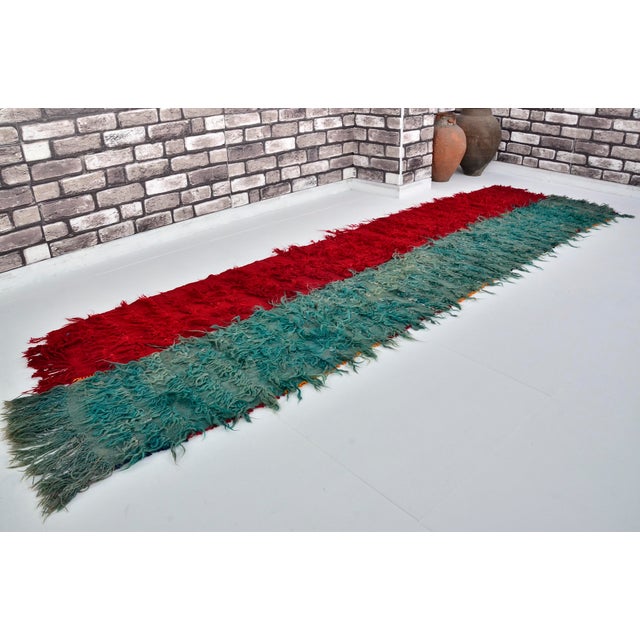 Turkish Vintage AngORA Wool Kurdish Rug For Sale - Image 3 of 10