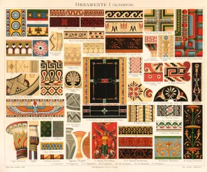 Interior Designs Stone Lithograph C.1896