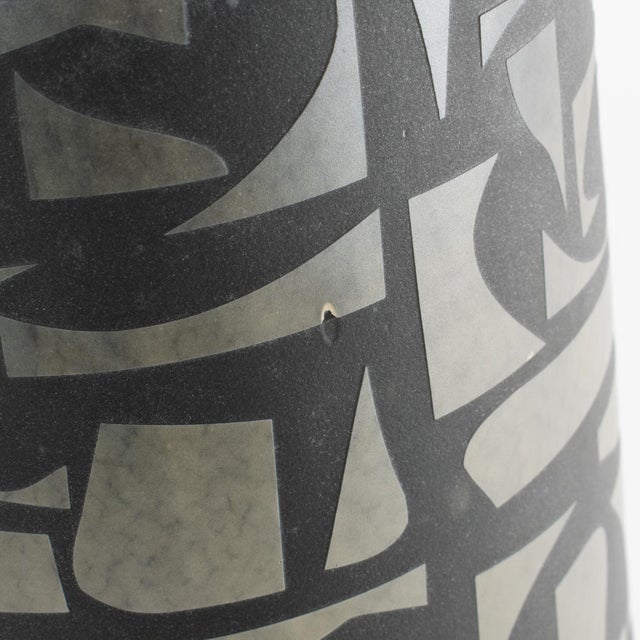 Mid-Century Modernist Acid-Etched Glass Vase, France, 1970 For Sale - Image 12 of 14